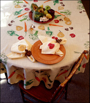 Thanksgiving Fruit Tablecloth